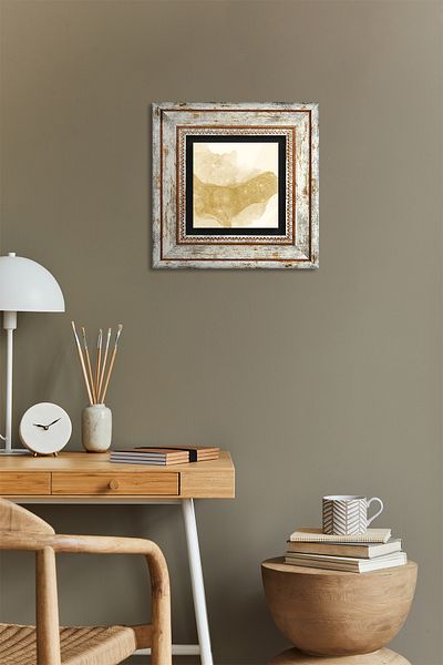 Pinecone Artă abstractă Pictură pe perete cu piatră Decorație de perete înrămată Tk1-149