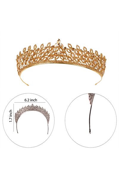 Hayalperest boncuk Coroana de nunta de mireasa din piatra de cristal Coroana de printesa eleganta pentru mirese Miere