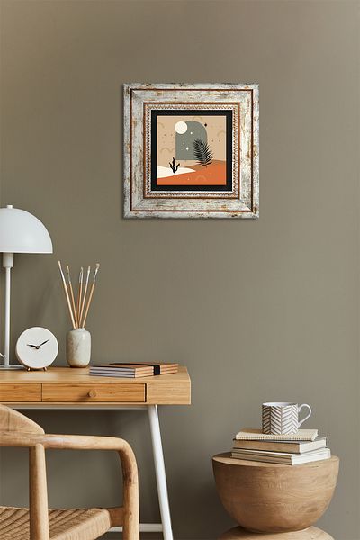 Pinecone Bohemian Stone Wall Painting Πλαίσιο Διακόσμηση τοίχου Wall Art Tk1-323