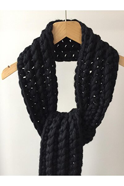 Mora Örgü وشاح Mora Knit محبوك يدويًا 100% من الصوف الخالص السميك الطويل (420...