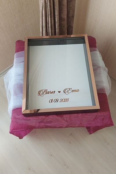 Verda Çerçeve 40x50 Cm Black-rose Deep LED-free Rose Memory Frame!Rose Box