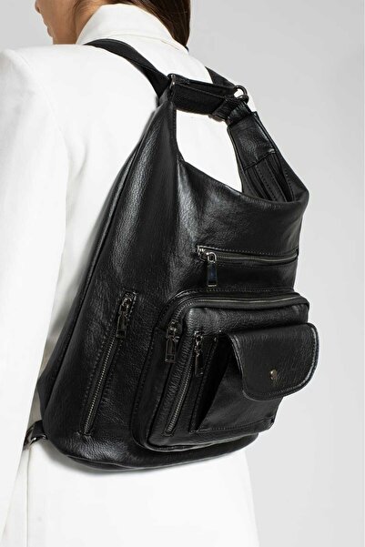 YOGII Poole Model Γυναικείο Σακίδιο ώμου και πλάτης Αδιάβροχο τεχνητό δέρμα Ε...