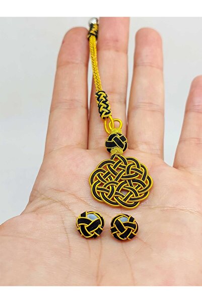 Yasamtohumu Мідні вироби ручної роботи Kazaz Püskül & 2 Habbeli Takım (45530)