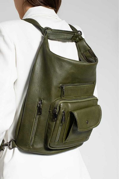 YOGII Poole Model Women's Shoulder and Backpack Waterproof Artificial Leather Seven Different Color Options VIP
