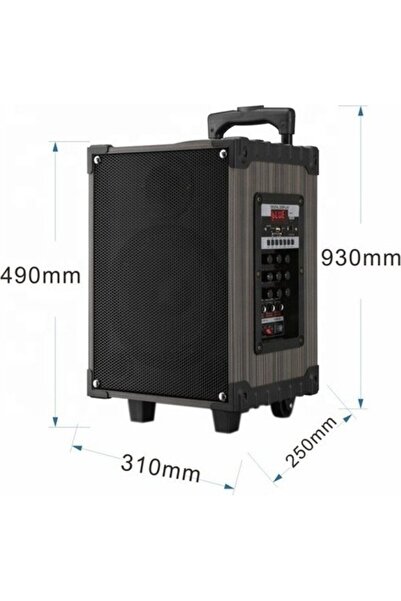 Filonline LT-910 Süper Bass Kumandalı Şarjlı Çift Mikrofonlu Hoparlör Sistemi Taşınabilir Amfi