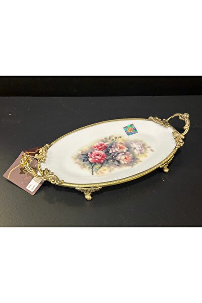Seren Home LİMOGES PANİZ MİNİATURE ANTİQUE OVAL SUNUM TABAK 21 CM
