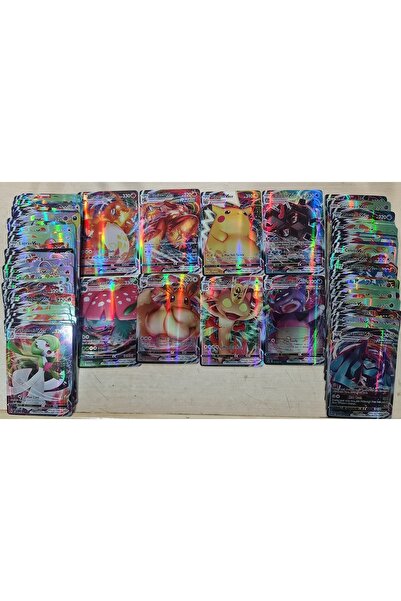 MYCH Parlak Hologramlı Pokemon 20 Parça Vmax Seti En Güçlü Kartlar Efsanevi D...