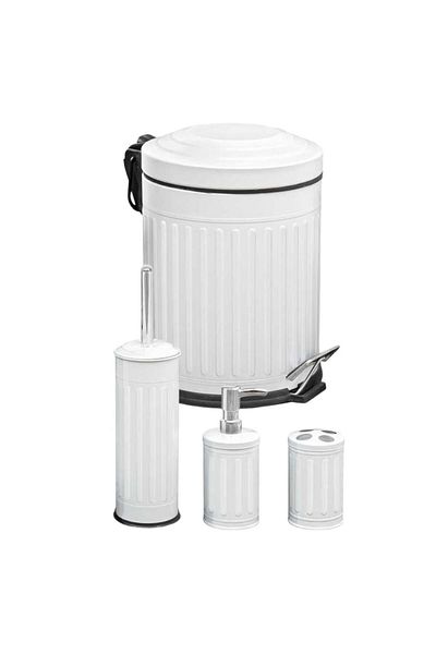 Kosova Vintage Efor, 4-Piece Bathroom Set White