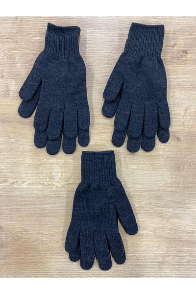 EDACAN İÇGİYİM Men's Knitted Gloves / 2 Pieces