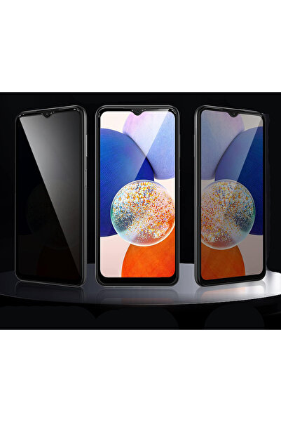 Powerfox Samsung Galaxy A14 Uyumlu Kırılmaz Cam Privacy Hayalet Tam Kaplayan ...