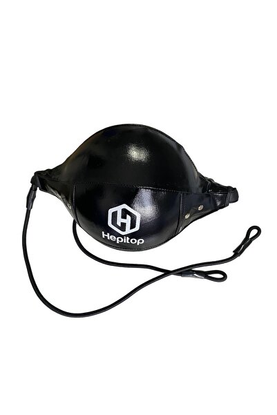 HEPİTOP Pencikbol Çift Uçlu Deri Boks Hız Topu Siyah