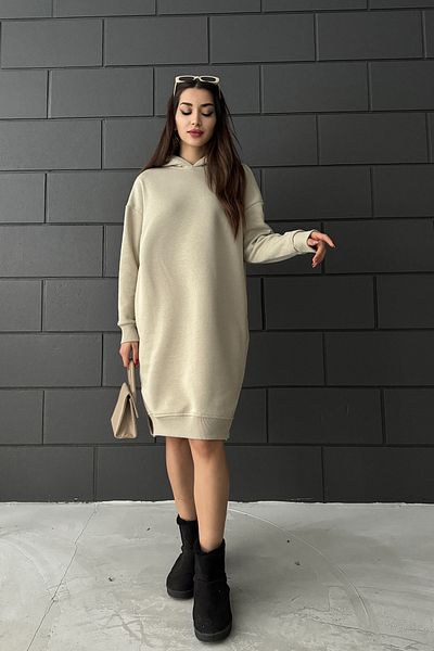 Sun Victoria Rochie hanorac supradimensionată cu glugă crem pentru femei, cu 3 fire ridicate în interior