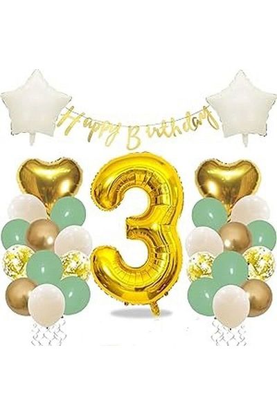 DÜVENCİ TİCARET GIFT GREEN BIRTHDAY AGE SET