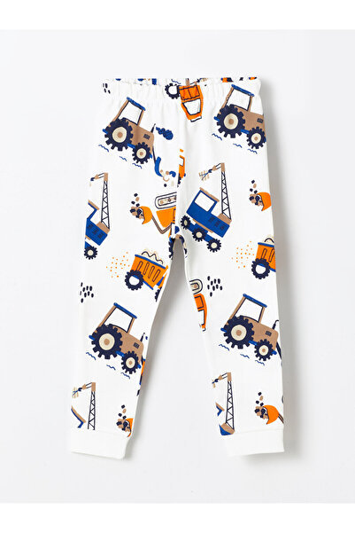 LC Waikiki Sada chlapeckého pyžama s potiskem s dlouhým rukávem, 2dílná