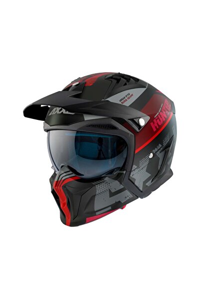 AXXIS Axxıs Hunter Sv Block B5 Motosiklet Kask L (Siyah Vizör Hediyeli)