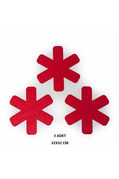 Emtory Home 3 Pieces Red Thick Soft Felt Pan Protector Set - Borcam Protector - Anti-Scratch - Anti-Slip