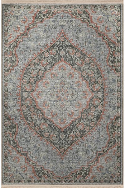 Rugs Modern Halı Covor decorativ vintage cu temă gri, cu motive multicolore, ...