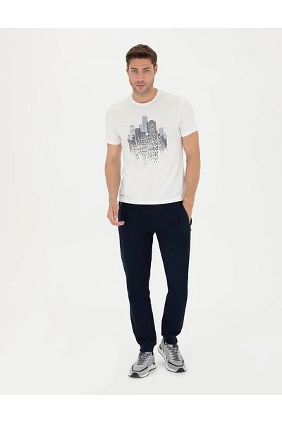 Pierre Cardin Μπλουζάκι Egebutik Ecru Slim Fit