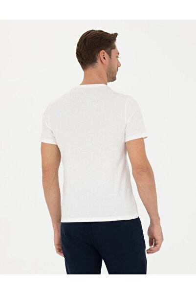 Pierre Cardin Μπλουζάκι Egebutik Ecru Slim Fit