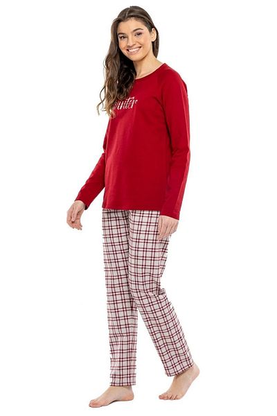 Mod Collection Crew Neck Checked Pajama Set