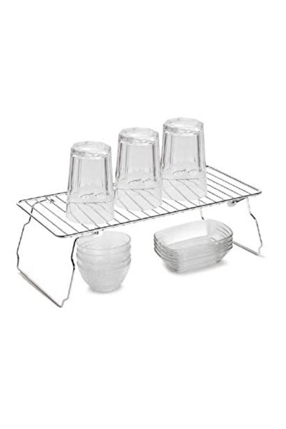 Kenpool رف خزانة المطبخ، منظم أطباق الأكواب، رف سلكي معدني بطبقة واحدة