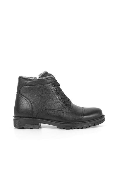 GENÇ GEPPETTO 100% GENUINE LEATHER FUR INNER LINING MEN'S BOOTS