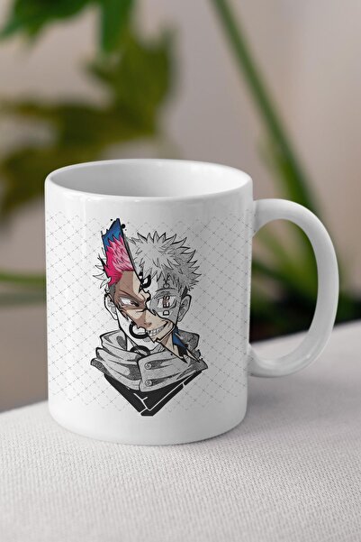 Anime Marketi كوب جوجوتسو كايسن مطبوع عليه رسوم متحركة - كوب هدية لصديق الحبيب