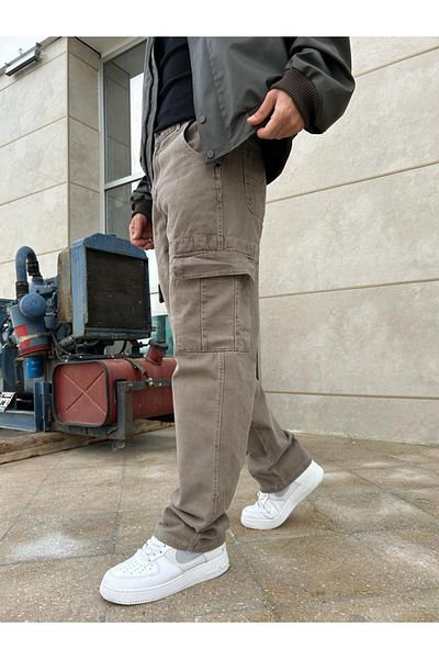 XPUPPETWEAR Χάλκινο Cargo Baggy Παντελόνι με αντίστροφη ραφή