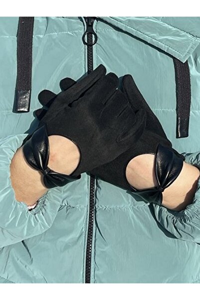 Amor Center Soft Likralı Süet Dokunmatik Şık Fiyonklu Çok Rahat Kadın Eldiveni