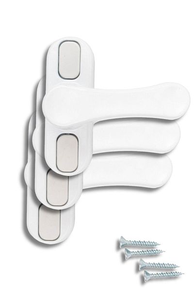 Pandogo White Window Safety Lock Designed for Baby and Child Safety Pimapen Window Lock 3 Pieces