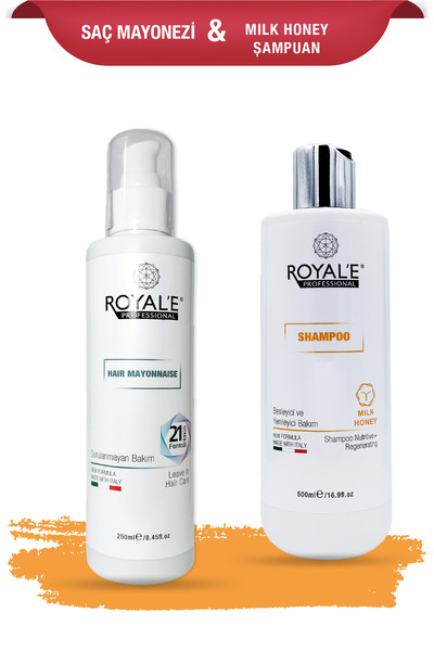 royale professional Saç Mayonezi-Milk Honey Şampuan - Hair Mayonnaise-Shampoo