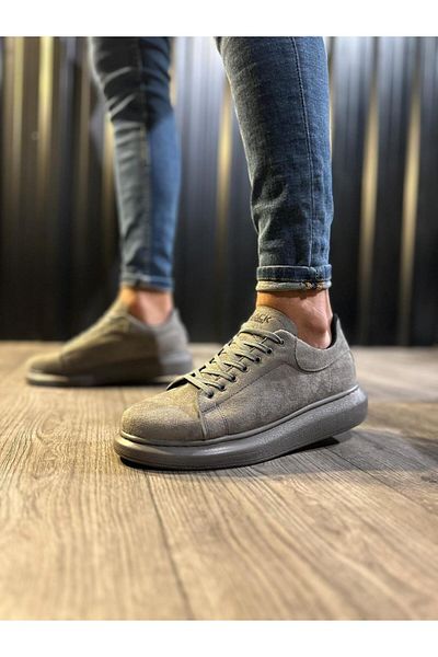 Knack Παπούτσια Casual με ψηλή σόλα 044 γκρι (SUEDE)