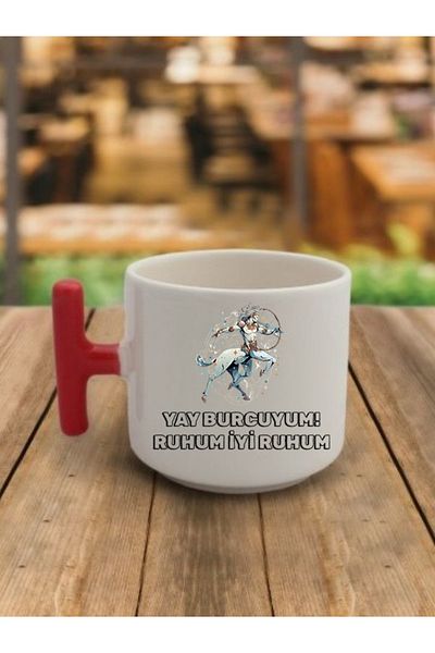 lili hediyelik Bow Sign Visual Coffee Cup Ceramic Mug - Ceramic Tea, Coffee Gift Cup