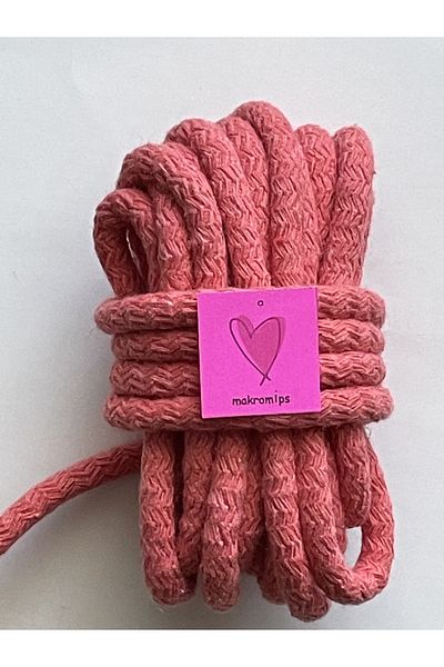 Makromİps MACROME ROPE (10 meters) COTTON WOVEN CORD COLON TRESS HOBBY BASKET SUPLA BAG ROPE