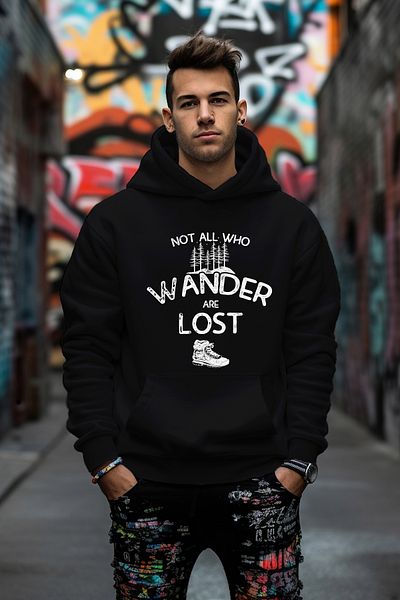 ADABEBEK Φούτερ ειδικής σχεδίασης Wander Lost Printed Relaxed Cut Oversize