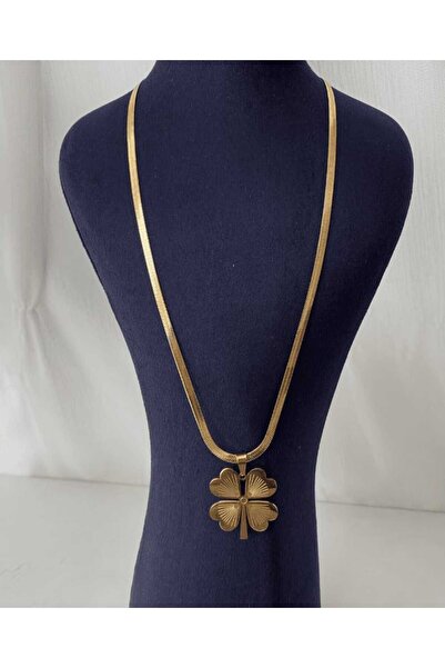 stainles steel Steel Clover Necklace Italian Chain Mother's Day Sticker Gift ...