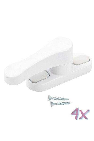 Pandogo White Pimapen Window Lock Keep Thieves Away Protect Your Children 4 Pieces
