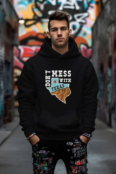 ADABEBEK Don't Mess With Texas Style Relaxed Cut Oversize φούτερ