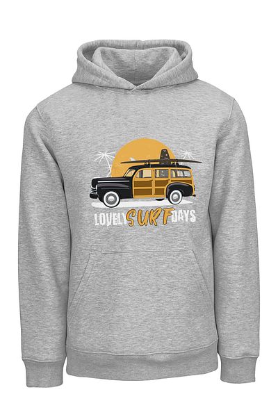 ADABEBEK Υπέροχο Surf Days Style Relaxed Cut Oversize φούτερ