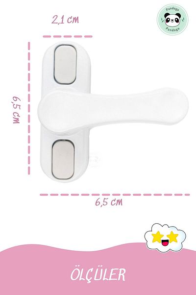 Pandogo White Pimapen Window Lock Keep Thieves Away Protect Your Children 7 Pieces