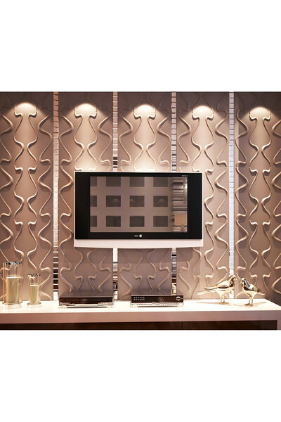 Duvarım 3 Boyutlu Boyanabilir PVC Duvar Paneli Safran (50-50 cm 4 adet-1 metrekare)