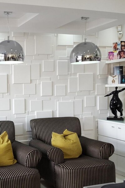 Duvarım 3 Boyutlu Boyanabilir PVC Duvar Paneli İdea (50-50 cm 4 adet-1 metrekare)