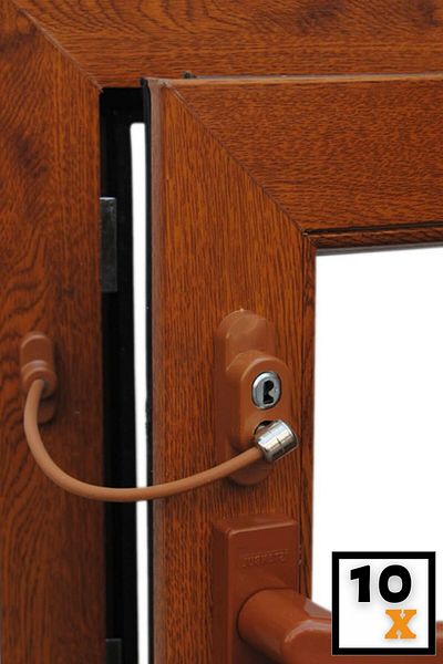 Viselia Light Brown Window Lock with 10 Ropes Child Security Safety Burglar Pimapen Door Baby Lock