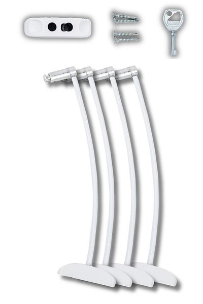 Pandogo Premium Window Lock for Child Safety Easy Installation Long Lasting 4 Pieces White