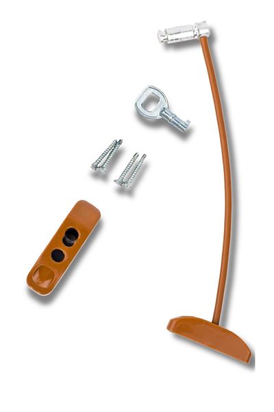 Pandogo Premium Window Lock for Light Brown Child Safety Easy Installation Long Lasting 1 Pcs