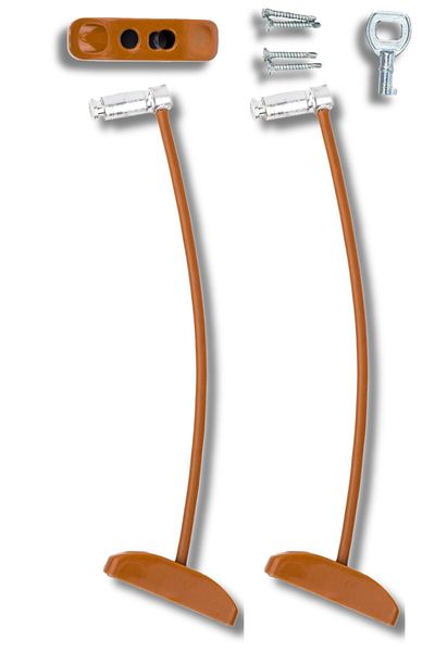Pandogo Premium Window Lock for Light Brown Child Safety Easy Installation Long Lasting 2 Pcs