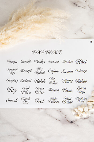 DNS HOME 6-Piece Glass Spice Rack with Wooden Ball Lid and Labeled Jar Set with Wooden Stand Storage Container 500 ml