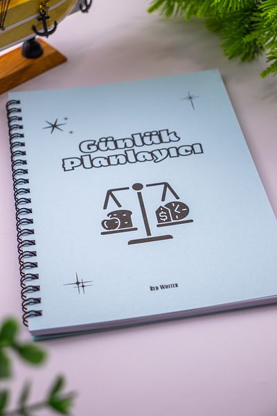 Red Whiter Planificator zilnic Business Tracker Notepad A5 Notebook cu copertă albastră