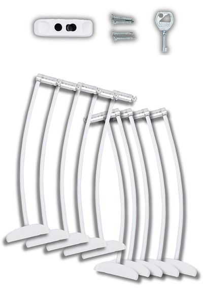 Pandogo Premium Window Lock for Child Safety Easy Installation Long Lasting 10 Pieces White