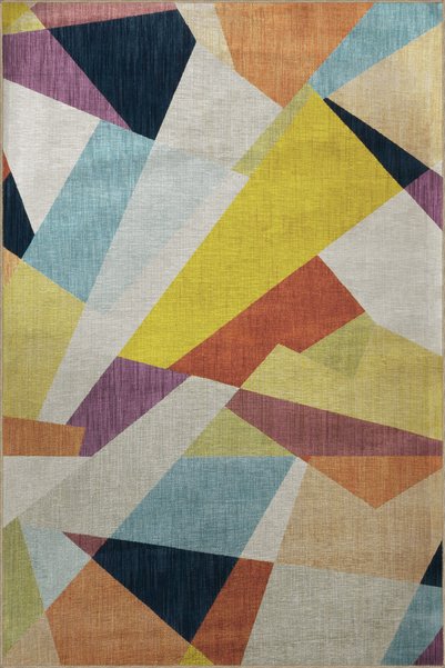 Rugs Modern Halı سجادة زخرفية حديثة ومبتكرة بنمط هندسي مجردة متعددة الألوان 2861